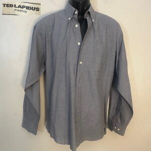 Ted Lapidus Button Down Medium Gently worn Blended cotton 22" armpit to armpit